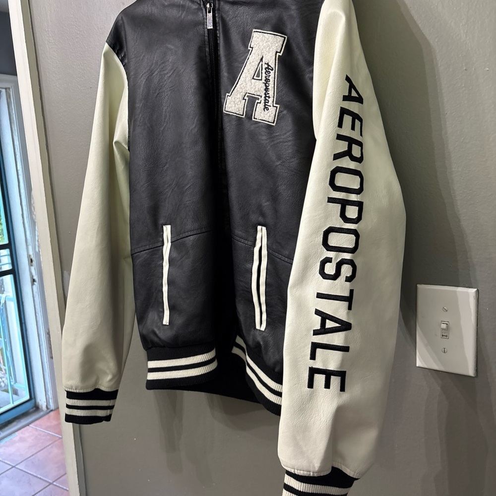 Aeropostale Black Leather Jacket